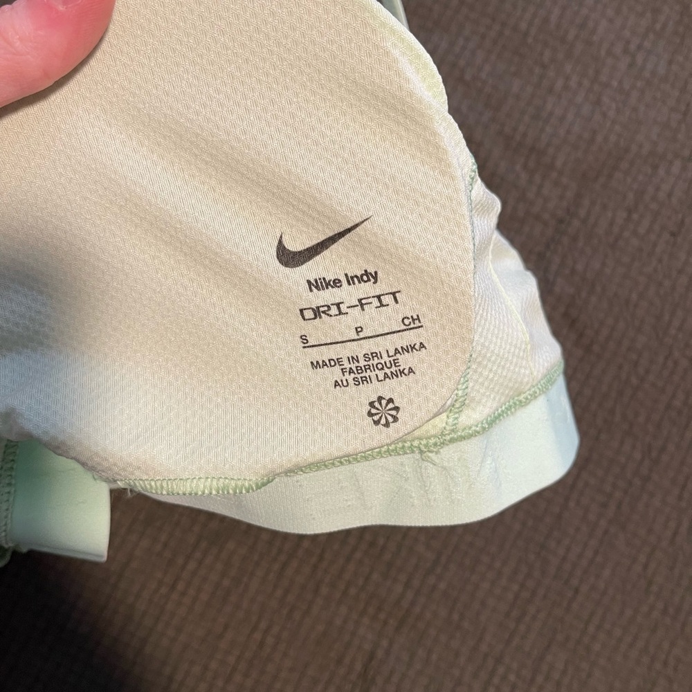 Nike Sports Bras in White and Neon Green - Picture 5 of 10